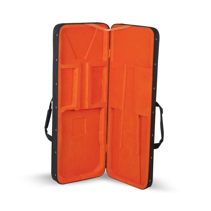 Estuche Guitarra Electrica Styrofoam Rectangular Interior Naranja